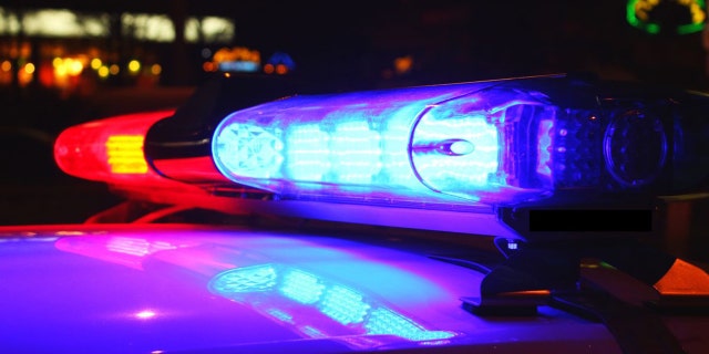 Police lights.