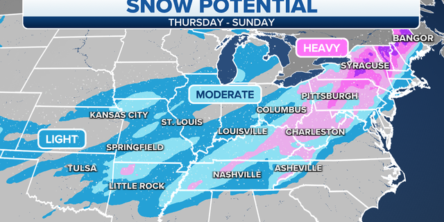 Eastern snow potential