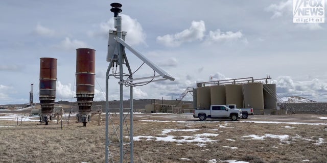 Well producing natural gas on Jonah Field in Wyoming.