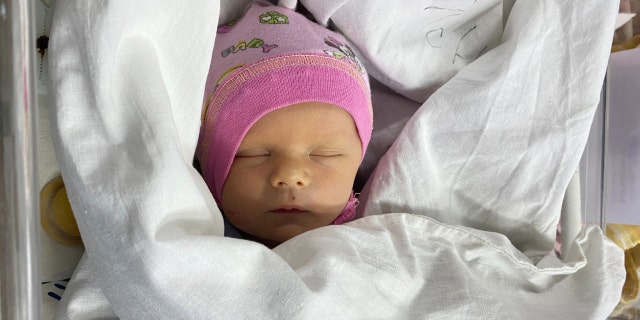 A newborn in a makeshift NICU in the Saltivka region of Kharkiv, Ukraine