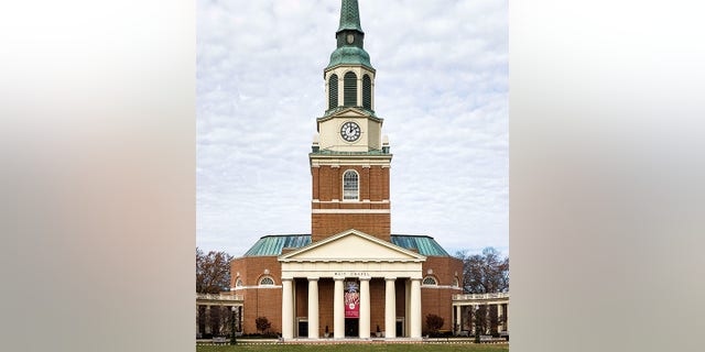 Wait Chapel on Wake Forest University campus at Winston-Salem. 