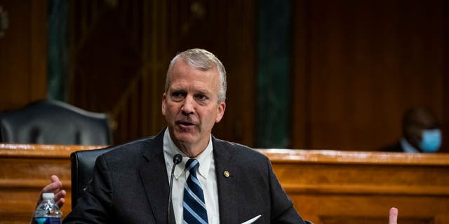 Sen. Dan Sullivan, R-Alaska, speaks during a Senate Environment and Public Works Committee proceeding connected May 20, 2020.