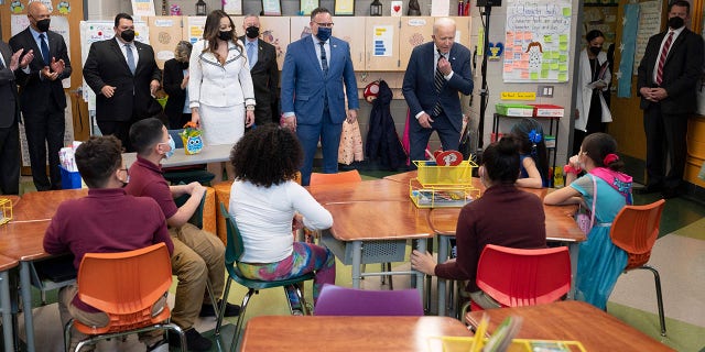 President Biden tours art after-school programs at Luis Munoz Marin Elementary School in Philadelphia March 11, 2022.
