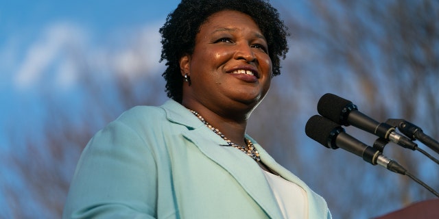 Stacey Abrams, Democratic gubernatorial candidate for Georgia, during a 'One Georgia Tour' campaign event in Atlanta, Georgia, U.S., on Monday, March 14, 2022. 