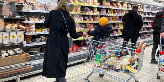 A wholesale food market in Moscow. 