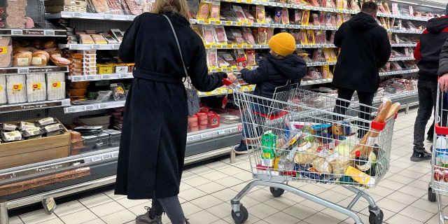 A wholesale food market in Moscow.