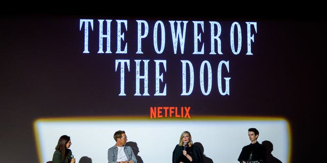 Benedict Cumberbatch, Kirsten Dunst, and Kodi Smit-McPhee attend "The Power Of The Dog" screening at the Paris Theater on October 02, 2021, in New York City. The Jane Campion-directed film is nominated for 12 Academy Awards.