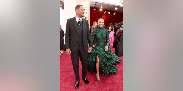 Will Smith and Jada Pinkett Smith attend the Oscars 2022.