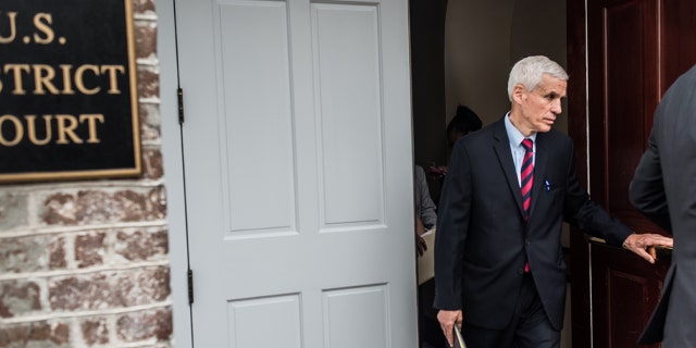 CHARLESTON, SC - JULY 31: Dylann Roof's attorney David Bruck (L) exits the federal courthouse following Roof's arraignment on 33 federal charges JULY 31, 2015 in Charleston, South Carolina.
