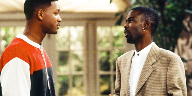 Will Smith and Chris Rock on the set of ‘The Fresh Prince of Bel-Air’.