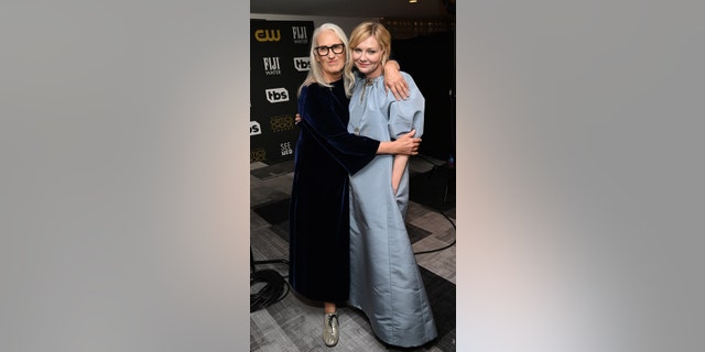 (L-R) Jane Campion and Kirsten Dunst as they celebrate the 27th Annual Critics Choice Awards at Fairmont Century Plaza on March 13, 2022, in Los Angeles, California.