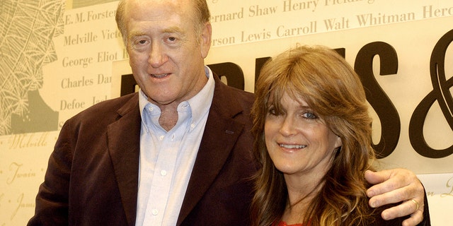 Brady Bunch producer and writer Lloyd Schwartz (L) and former cast member Susan Olsen, who played Cindy Brady.