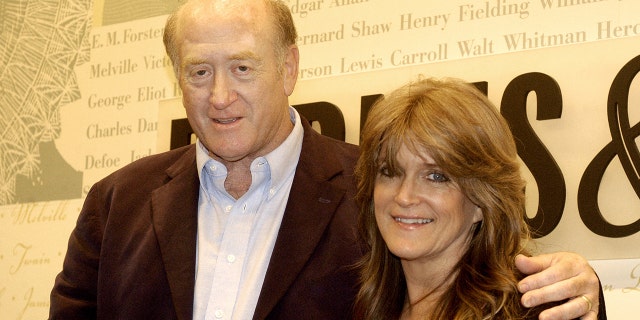 Brady Bunch producer and writer Lloyd Schwartz (L) and former cast member Susan Olsen, who played Cindy Brady.