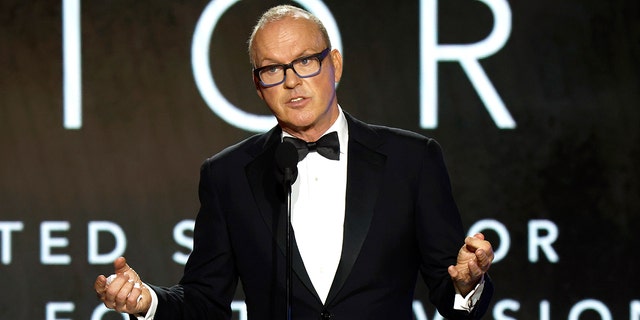 Michael Keaton accepts the Best Actor in a Limited Series or Movie Made for Television award for ‘Dopesick’ onstage during the 27th Annual Critics Choice Awards at Fairmont Century Plaza on March 13, 2022, in Los Angeles, California.