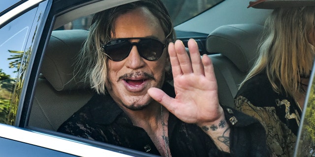 Mickey Rourke visits the Acropolis in Athens ahead of filming "Man Of God" by Yelena Popovic. The movie is about Greek St. Nektarios of Aegina.