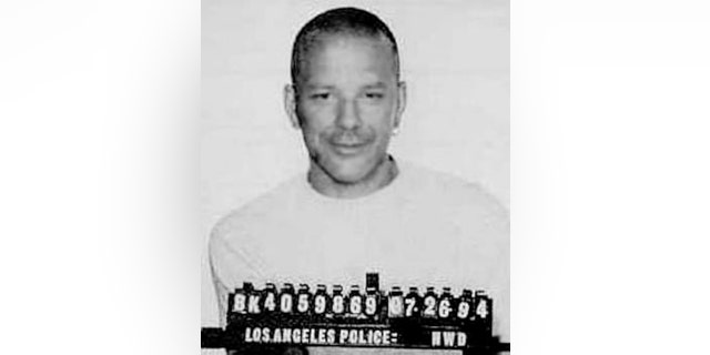 In this handout, American actor, screenwriter and former boxer Mickey Rourke in a mugshot following his arrest in Los Angeles, California, circa 1994.