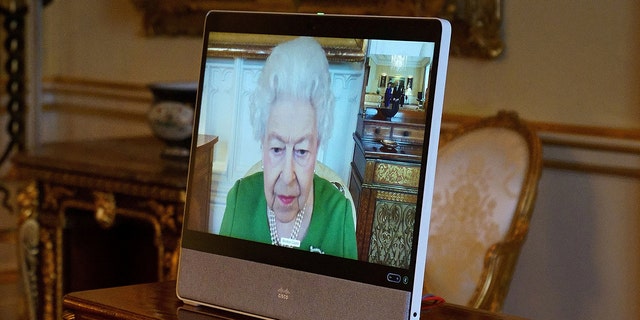 The queen's virtual appearance suggested she is recovering from COVID-19.