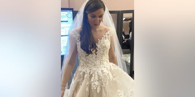 Christine Gilbert told Fox News Digital she was surprised by the rush of emotions as she tried on wedding dresses in front of her mother.