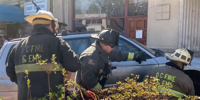 Police say at 10 people were injured after a vehicle slammed into the outdoor seating area of a Washington D.C. restaurant early Friday afternoon. The victims are all being transported a near-by hospital.