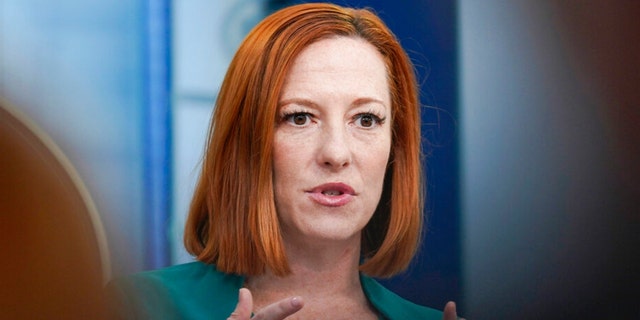 White House press secretary Jen Psaki speaks during a press briefing at the White House March 4, 2022.