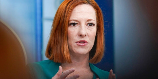 White House press secretary Jen Psaki speaks during a press briefing at the White House March 4, 2022.