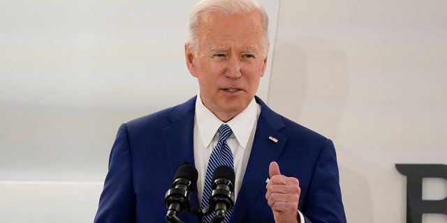 President Joe Biden speaks at Business Roundtable's CEO quarterly meeting, Monday, March 21, 2022, in Washington.