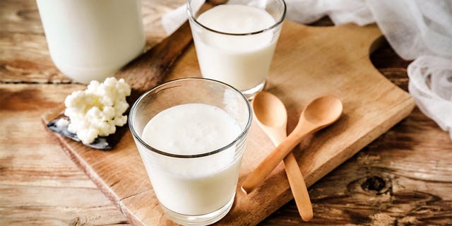 Fermented dairy products, like kefir, contain lactobacillus and other beneficial bacteria (known as probiotics) that are thought to increase the number of certain antimicrobial proteins in the body.
