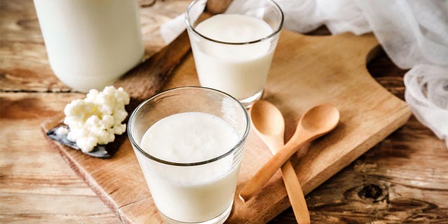 Fermented dairy products, like kefir, contain lactobacillus and other beneficial bacteria (known as probiotics) that are thought to increase the number of certain antimicrobial proteins in the body.
