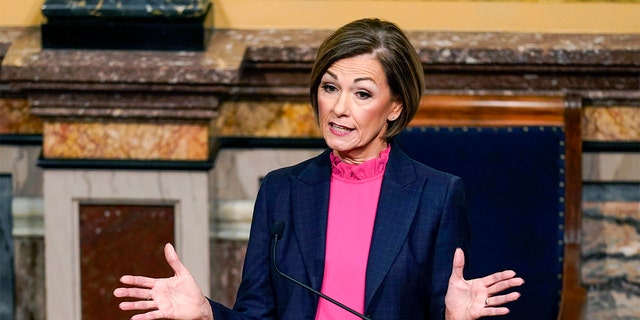Iowa Gov. Kim Reynolds led 2023 by passing an expansive school choice law for K-12 students in her state. 
