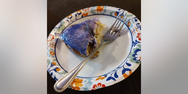 When Barnes visited his sister Rose, they had a Mardi Gras king cake — and he got the plastic baby, which means he has to bring the king cake next year.