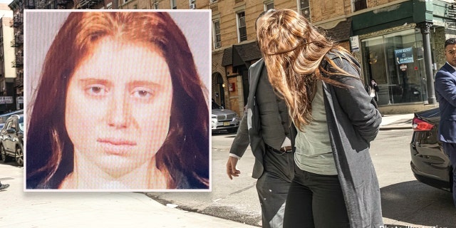 Composición de la foto policial y el paseo criminal de Lauren Pazienza.