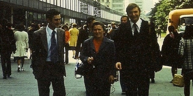 Jack Barsky (right) with his mother, center, and his KBG handler, named Sergej