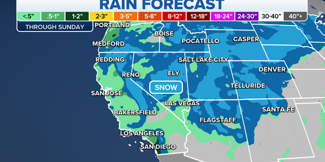 Western rain forecast