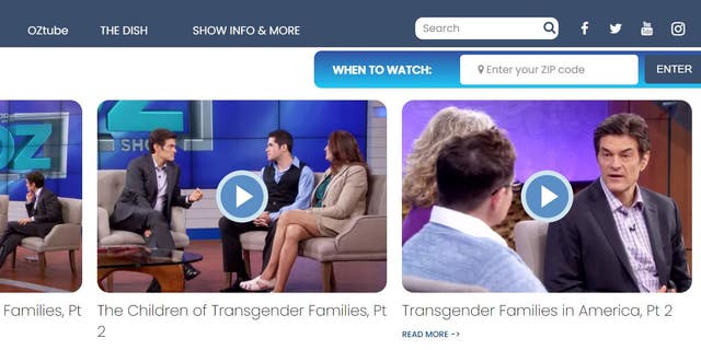 Dr. Oz transgender families