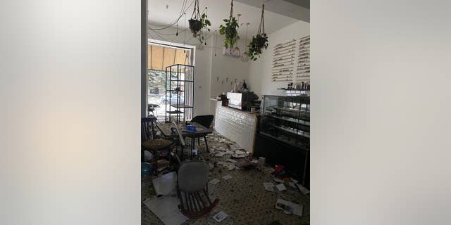 Olga's coffee shop was destroyed by Russian bombs.