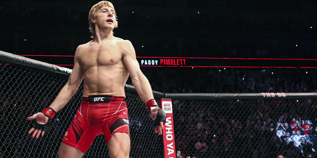 Paddy Pimblett in action in the Lightweight bout against Kazula Vargas at The O2, London. Picture date: Saturday March 19, 2022. (Photo by Kieran Cleeves/PA Images via Getty Images)