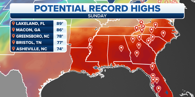 Posibles temperaturas récord en el sur 