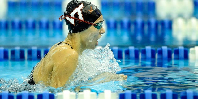 Reka Gyorgy competes in the Women's 400m IM during the Toyota U.S. Open Championships at the Greensboro Aquatic Center on November 13, 2020 in Greensboro, North Carolina.