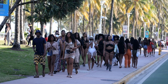 Spring breakers in South Beach, Miami in March 2022. 