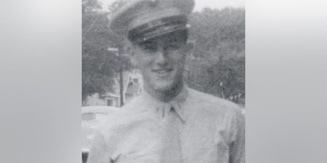 Sam Baker joined the Marine Corps in 1942 and served in World War II. He is photographed in 1944.