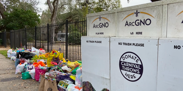 The nonprofit has collection bins across the city where people can donate their parade catches.