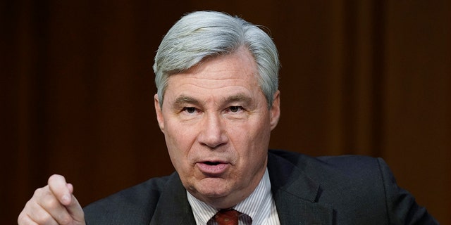 Sen. Sheldon Whitehouse, D-R.I., questions Supreme Court nominee Ketanji Brown Jackson during a Senate Judiciary Committee confirmation hearing on Capitol Hill in Washington, Wednesday, March 23, 2022.