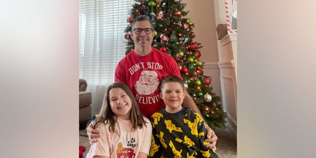 "For him to give a piece of himself to extend my life and my quality of life so I can be a good dad is the greatest gift I could ever have and could ever get," said Steve Sanders (pictured with his kids) about Chris Perez. "And it just shows … what a great person he is." 