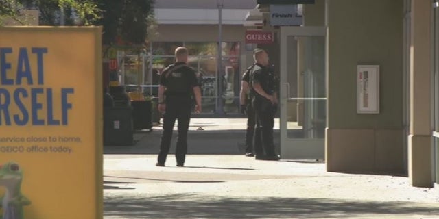 Glendale, Arizona police at the Tanger Outlets after a shooting injured at least one person on Wednesday. 
