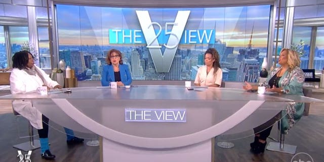 "View" co-hosts Whoopi Goldberg, Joy Behar, Sunny Hostin and Tara Setmayer discuss the Oscars drama on March 31, 2022. 