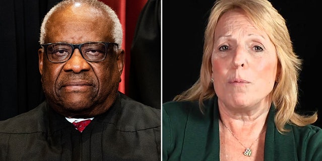 Supreme Court Justice Clarence Thomas and author Ellen Hopkins
