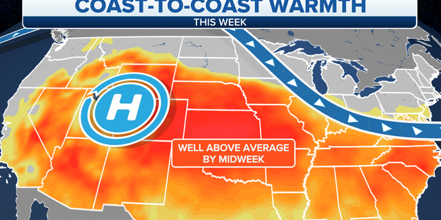 Coast-to-coast warmth