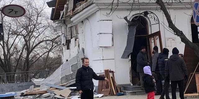 Svyatogorsk Lavra in the Donetsk region after it was targeted 