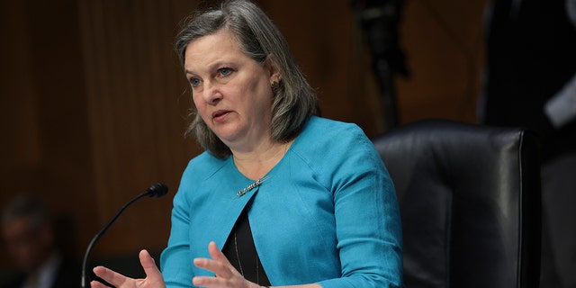 Under Secretary of State for Political Affairs Victoria Nuland testifies before a Senate Foreign Relation Committee hearing on Ukraine on March 08, 2022 in Washington, DC. 