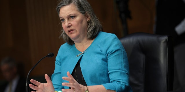 Under Secretary of State for Political Affairs Victoria Nuland testifies before a Senate Foreign Relation Committee hearing on Ukraine on March 08, 2022 in Washington, DC. 